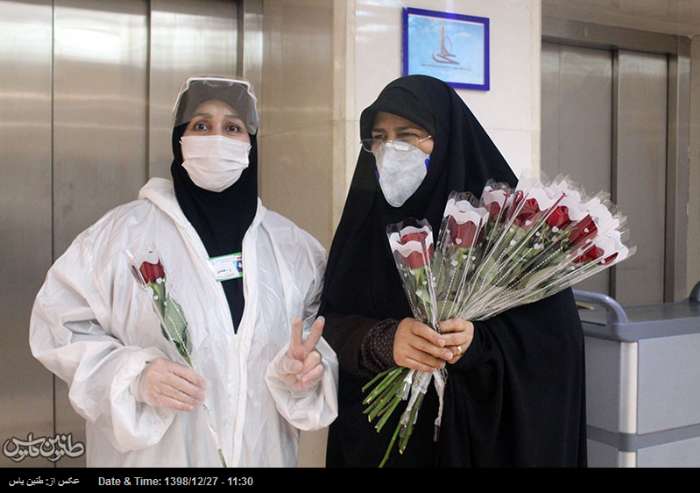 تقدیر و تشکر رئیس سازمان بسیج جامعه زنان کشور از کادر درمانی بیمارستان بقیه الله + عکس