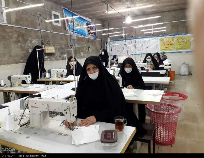 تولید و توزیع بیش از 66 هزار ماسک توسط بانوان بسیجی استان خراسان جنوبی