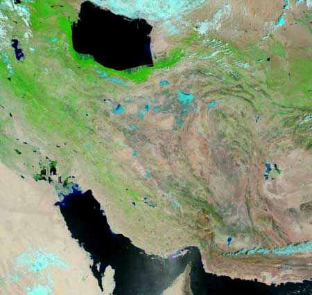 عکسِ سازمان فضایی آمریکا از بهار ایران
