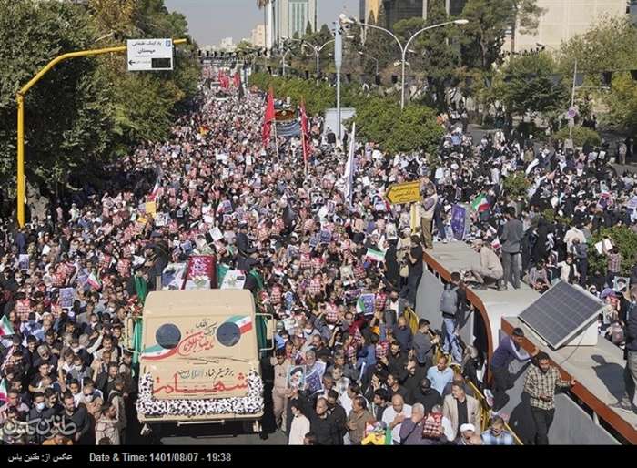 تشییع ‌شهدای فاجعه شاهچراغ در شیراز