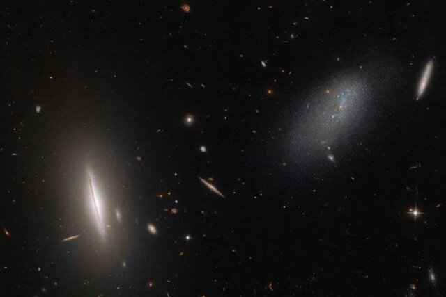 نگاه «هابل» به یک کهکشان کم‌نور و بی‌شکل