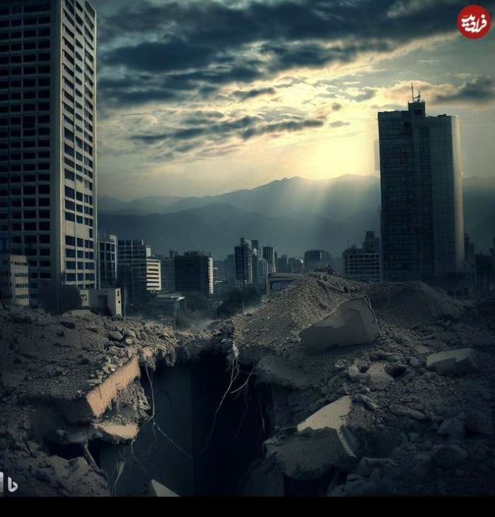 عکس‌هایی از برج میلاد بعد از زلزله احتمالی