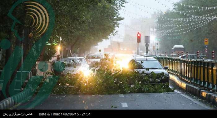 پیش‌بینی هواشناسی از وقوع تندباد در تهران