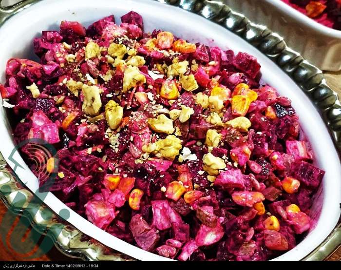 سالاد کلم بنفش و لبو؛ یک مهمان خوشرنگ و لعاب پاییزی
