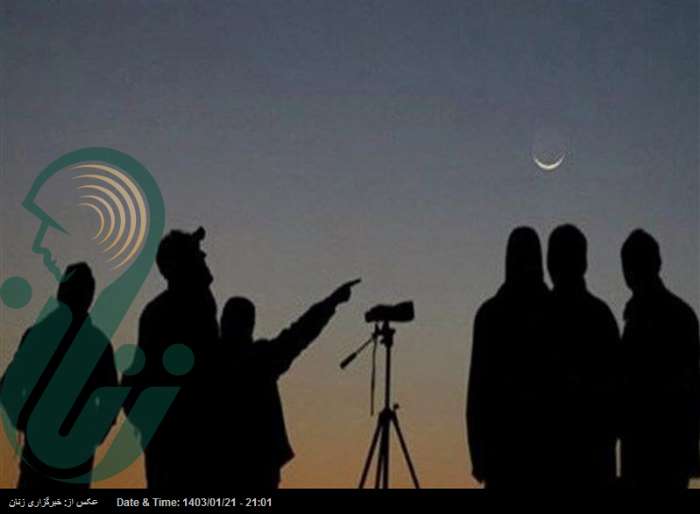 تصویری زیبا از هلال ماه شوال در مشهد