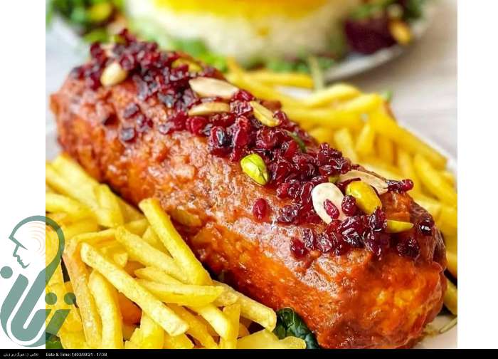 طرز تهیه زرشک پلو با مرغ رولی شکم پر