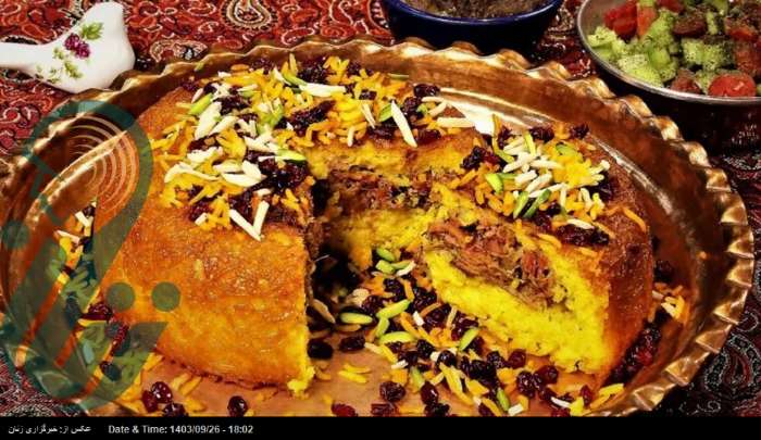 طرز تهیه ته‌چین گوشت و سبزیجات