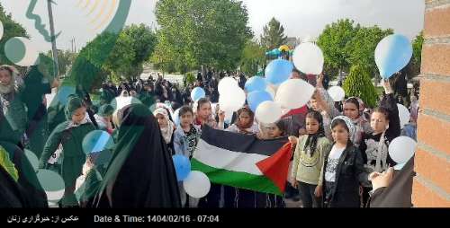 پرواز بادکنک های کودکان میلاجردی به یاد کودکان غزه