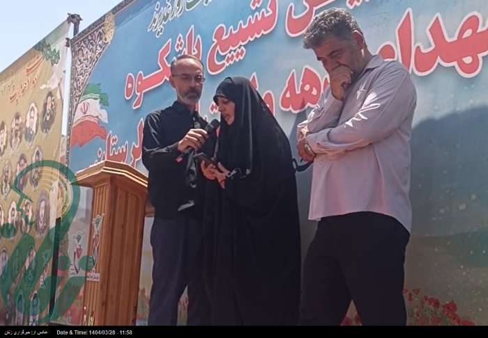 رجز کوبنده همسر دهه هشتادی شهید امیرحسین حسن پور