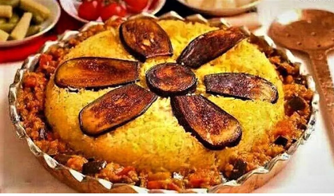 بادمجان پلو قزوینی؛ پلو مخلوط خوشمزه و مقوی