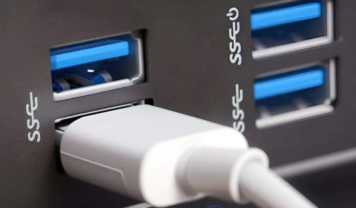 رنگ آبی پورت USB به چه معناست؟