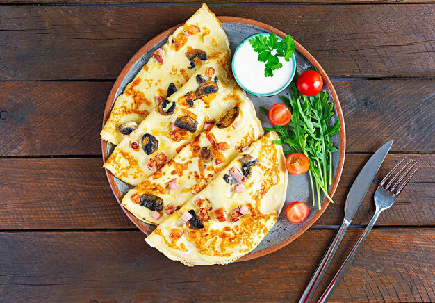 طرز تهیه کرپ پیتزا؛ صبحانه خاص و خوشمزه