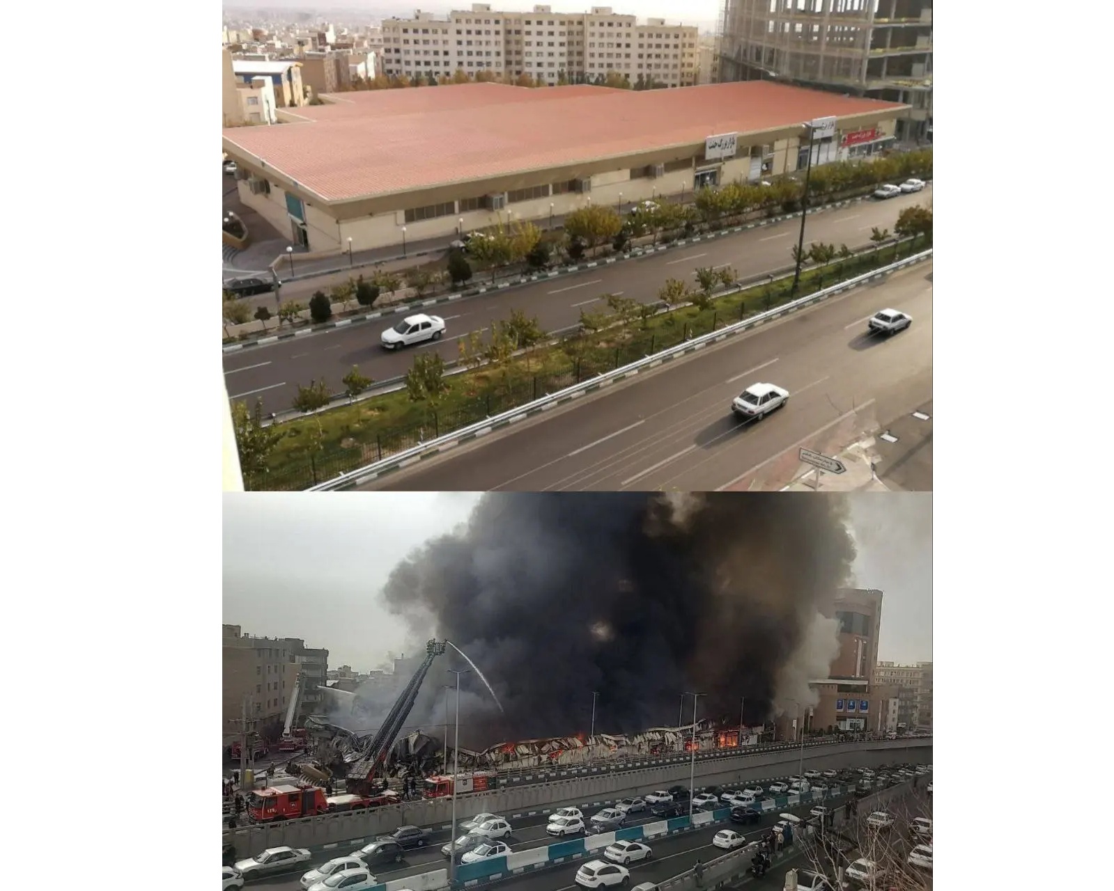 عکس بازار جنت‌آباد قبل از حادثه آتش‌سوزی