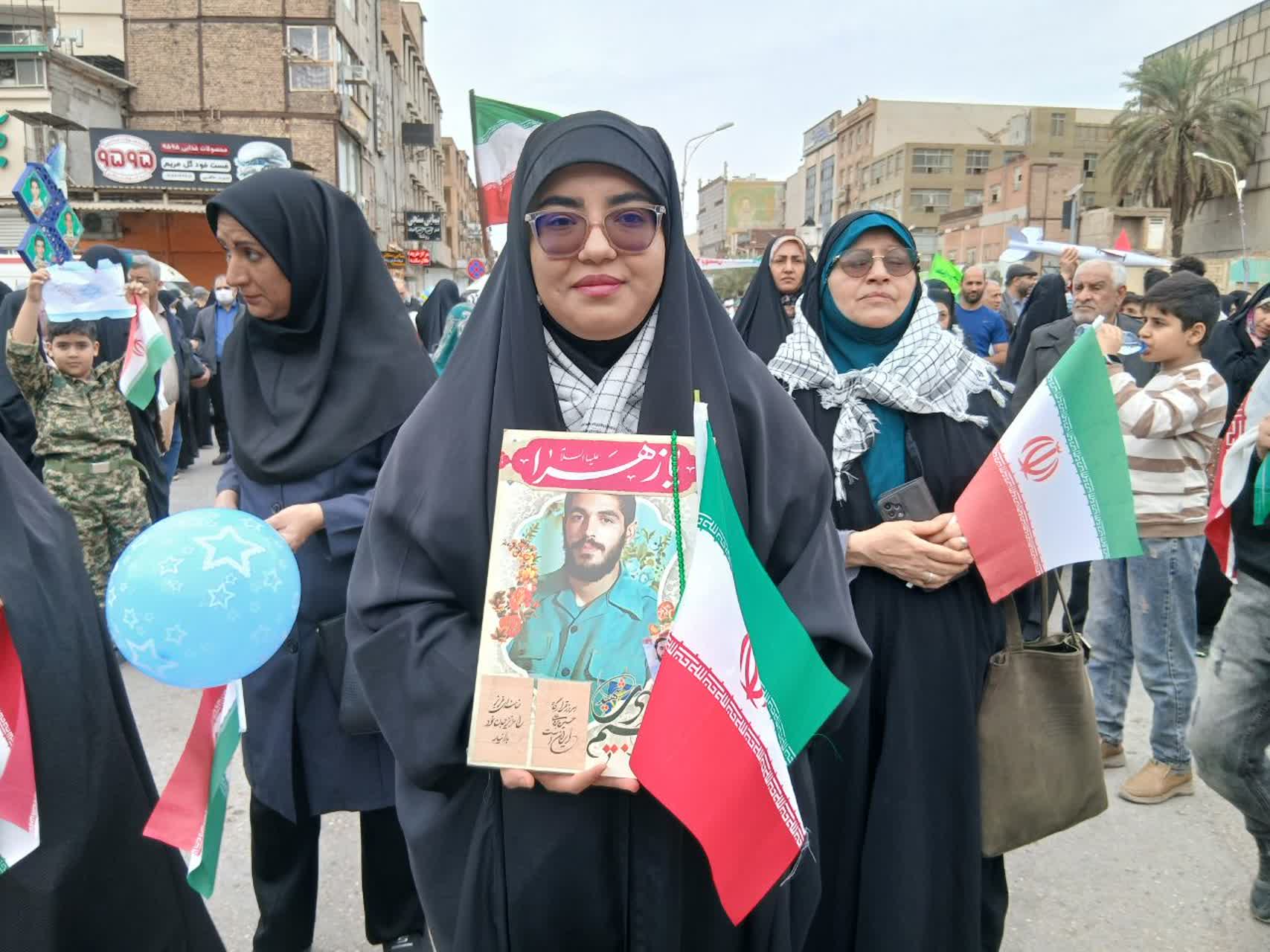 شکوه همبستگی مردم خوزستان در یوم الله ۲۲ بهمن + فیلم و عکس