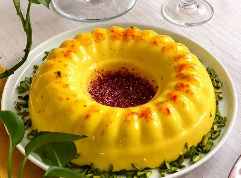 دسر پرتقال و زعفران؛ دسر طلایی و شیک